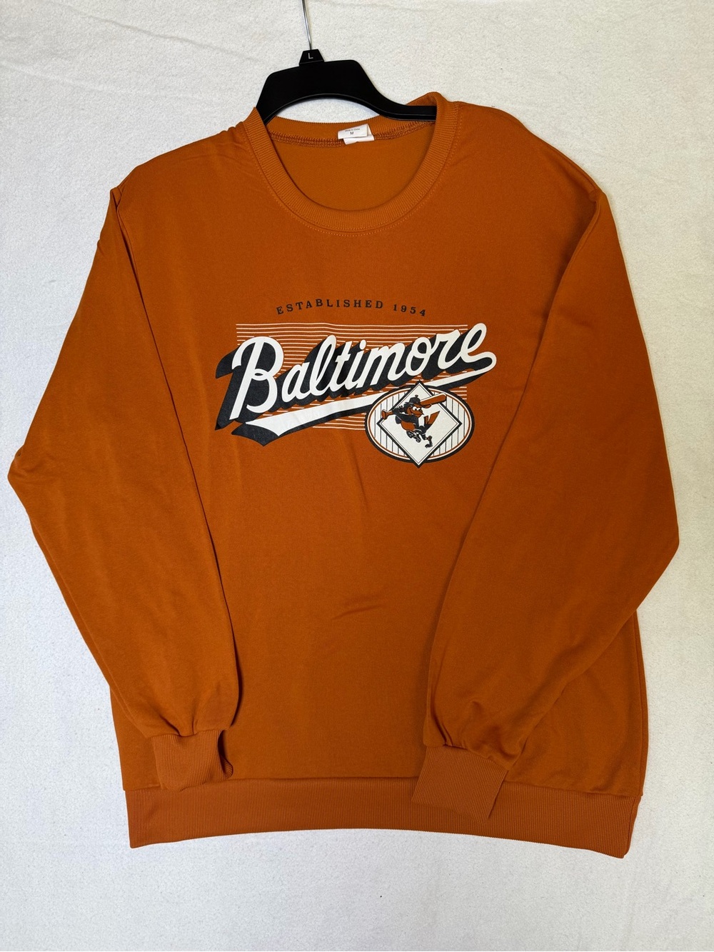 Baltimore Orioles SGA Orange Crewneck Sweatshirt - Size Medium